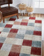 Avalon 5616 Brown Checkered Area Rug