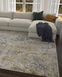 Avani Blue/Gold Laurel Area Rug