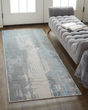 Azure 3406F Gray/Ivory/Blue Area Rug