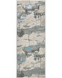 Azure 3525F Ivory/Gray/Blue Area Rug