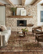 Banks BAN-04 Brick/Ivory Area Rug