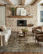 Banks BAN-05 Spice/Blue Area Rug