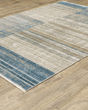 Bauer 90b Blue/Beige Area Rug