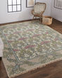 Beall 6714F Ivory/Pink/Green Rug