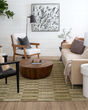 Bobby Berk Broken Stripe Moss Area Rug