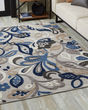 Calla 6922 Grey/Blue Leila Area Rug