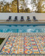 Calla 6928 Ivory/Multi Aztec Area Rug