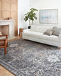 Cassandra CSN-02 Charcoal/Gold Area Rug