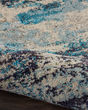 Celestial CES02 Ivory/Teal Blue Area Rug