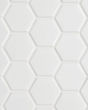 Circuit White 2x2 Hexagon Matte Tile