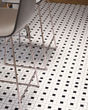Circuit White w/black Pinwheel Matte Tile