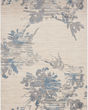Ck005 Enchanting ECH01 Ivory/Grey/Blue Area Rug