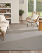 Courtyard COU01 Black White Area Rug
