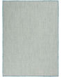 Courtyard COU01 Ivory Aqua Area Rug