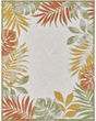 Dahlia 1403 Ivory/Rust Tropical Border Area Rug