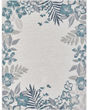 Dahlia 1404 Ivory/Blue Garden Border Area Rug