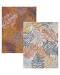 Dahlia 1405 Blue/Rust Palms Area Rug