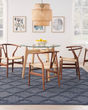 Easy Care NES01 Navy Blue Area Rug