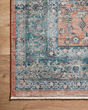 Elise ELI-01 Coral/Blue Area Rug