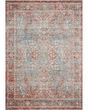 Elise ELI-04 Sky/Red Area Rug