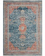 Elise ELI-05 Navy/Red Area Rug
