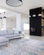 Europa Himalia Luna Grey Area Rug
