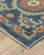 Francesca fr11b Blue/Rust Area Rug