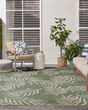 Garden Oasis GOA01 Green Ivory Area Rug