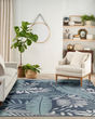 Garden Oasis GOA02 Navy Area Rug