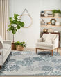 Garden Oasis GOA05 Blue Area Rug