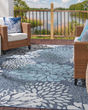 Garden Oasis GOA06 Navy Area Rug