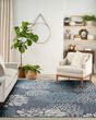 Garden Oasis GOA06 Navy Area Rug