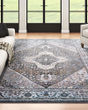 Gypsy Persian Medallion Grey/Ivory Area Rug