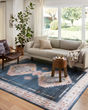 Heidi HEI-03 Denim/Blush Area Rug