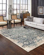 Heritage 9372 Ivory/Blue Anna Area Rug