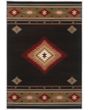 Hudson 87g Black/Green Area Rug