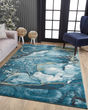 Illusions 6225 Teal Area Rug