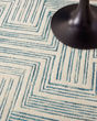 Interlock ITL06 Ivory/Turquoise Area Rug