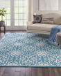 Jubilant JUB06 Ivory/Blue Area Rug