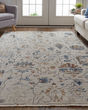 Kaia 39GPF Ivory/Orange/Blue Rug