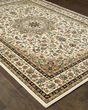 Kashan 119w Ivory/Beige Area Rug