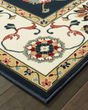 Kashan 2336b Navy/Ivory Area Rug