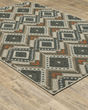 Latitude 2x Grey/Orange Area Rug
