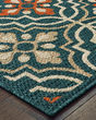 Latitude 709b Blue/Orange Area Rug