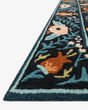 Les Fleurs LES-01 Black Area Rug