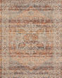 Lourdes LOU-07 Tangerine/Ocean Area Rug