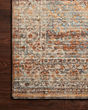 Lourdes LOU-07 Tangerine/Ocean Area Rug