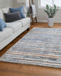 Mynka 39IEF Ivory/Blue/Orange Rug