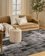Nordic NRC04 Black Grey Area Rug