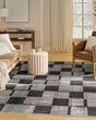 Nordic NRC09 Grey Black Area Rug